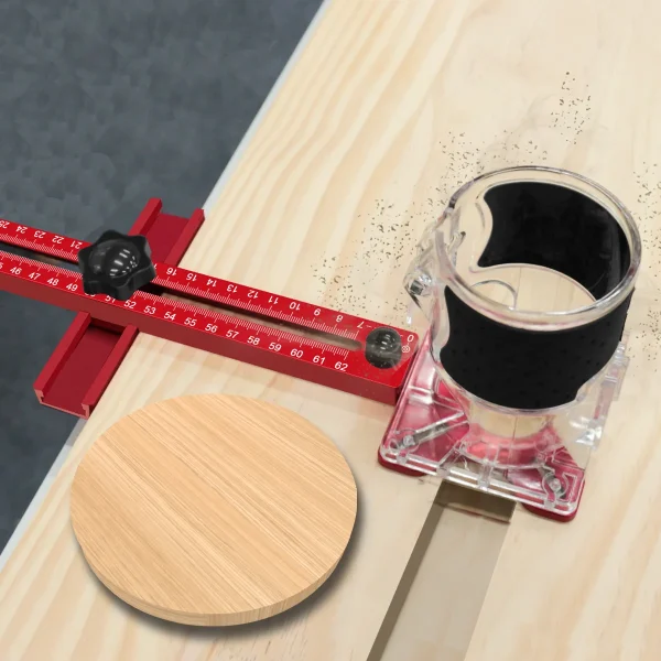 Extended 3 in 1 Router Milling Groove Bracket,9-61cm Radius Router Circle Cutting Jig,Aluminum Cabinet Hardware Jig for Woodwork - Image 2