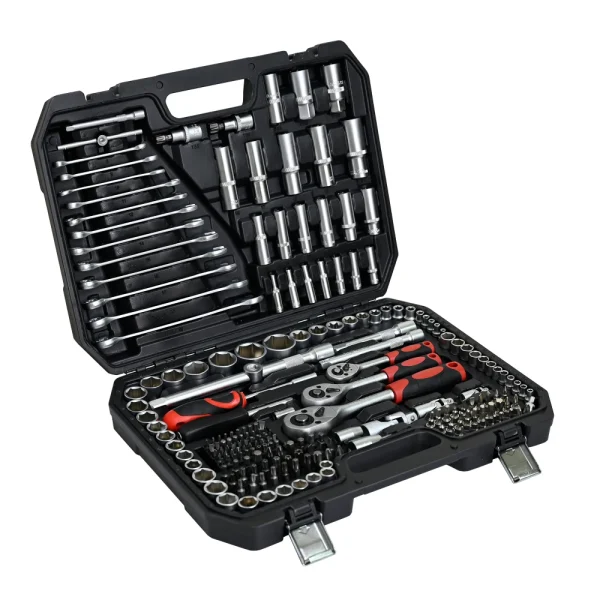 216pcs Portable Tool Kit & Socket Wrench Set with Case, Ratchet & Wrenches for Home Use - Tools Set Tool Box for Men Women - Image 3