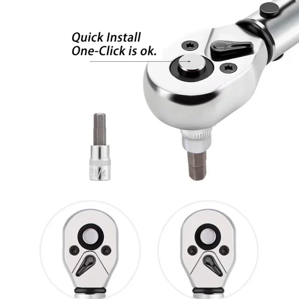15 pcs High Precision Pre-set Torque Wrench 1/4 Bicycle Handle Adjustable Mini Socket Wrench Small Flywheel For Bike Repair - Image 6