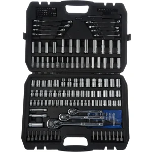 Mechanic's 201-Piece Tool Socket Set With Case, SAE/Metric