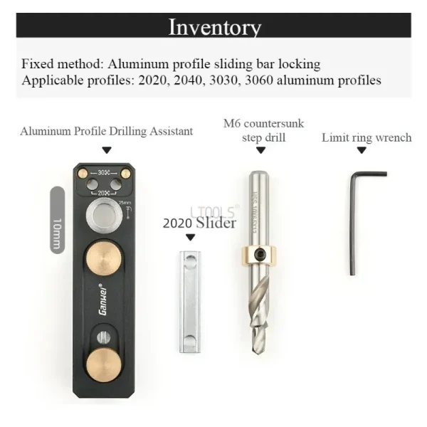 Aluminum Profile Punching Auxiliary DIY Tool Suitable For 2020, 2040, 3030, 3060 Profiles Generic Jig Guide Drilling Positioning - Image 5