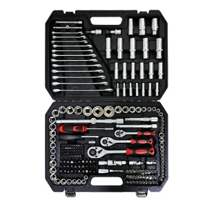 216pcs Portable Tool Kit & Socket Wrench Set with Case, Ratchet & Wrenches for Home Use - Tools Set Tool Box for Men Women