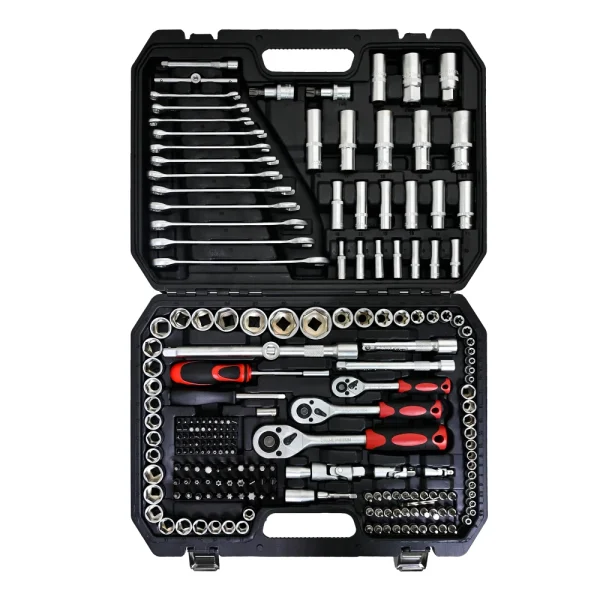 216pcs Portable Tool Kit & Socket Wrench Set with Case, Ratchet & Wrenches for Home Use - Tools Set Tool Box for Men Women