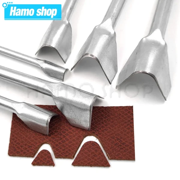 1Pc 10mm-45mm V-Shaped Leather Cutting Craft Tools Portable DIY Punch Cutter Tools for Belt Wallet Handcrafts Strap